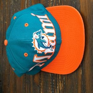 Miami Dolphins hat Reebok aqua and orange